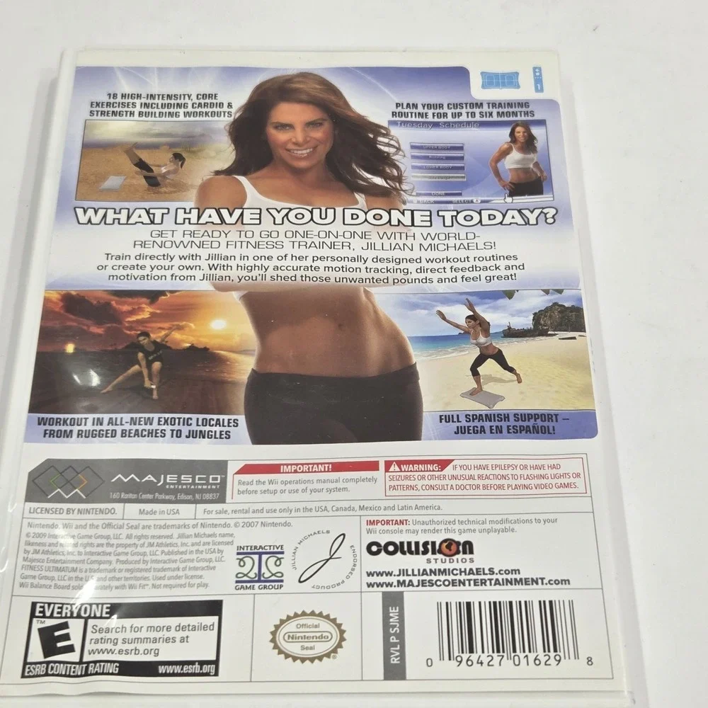 Jillian Michaels Fitness Ultimatum 2010 Nintendo Wii‎ CIB VTG Workout Game